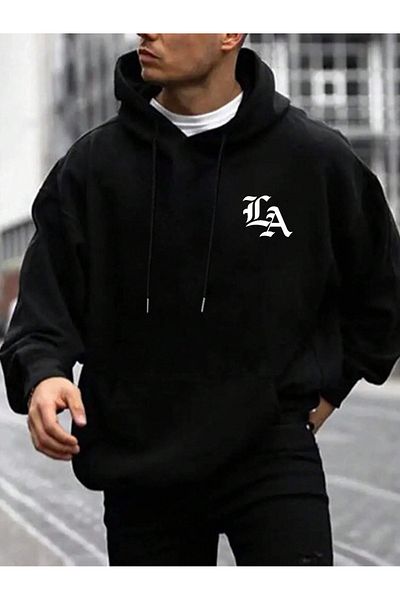 JANSO GROUP Los Angeles Printed Men's Sweatshirt - 3 Thread Compact Cotton Hodies