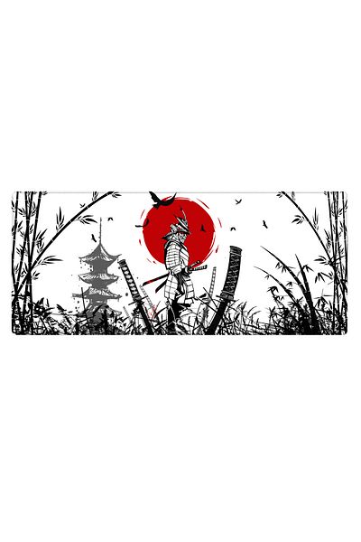 PORGE 90X40 Samurai Gaming Mouse Pad - XXL Large White Gaming Mousepad