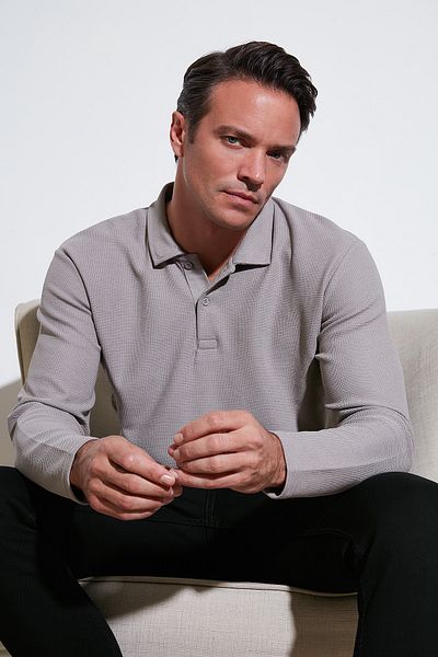 Buratti Ανδρικό βαμβακερό ιδρώτα Polo Neck - Κανονική Εφαρμογή 5905715