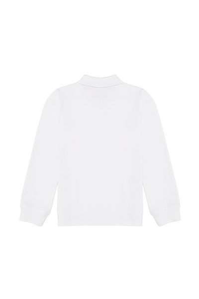 U.S. Polo Assn. Boy's White Basic Polo Collar Sweatshirt