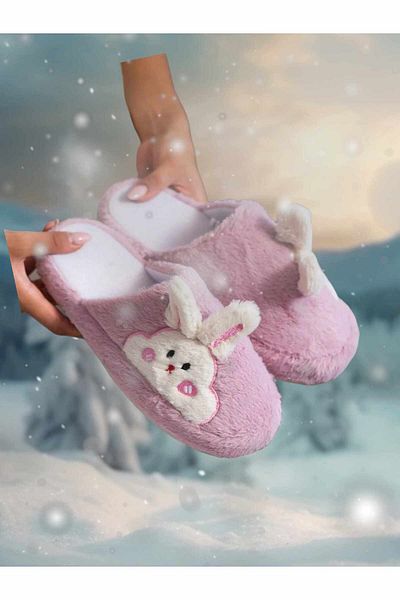 Behtah Kundura Παντόφλες Fluffy Silent Sole Rabbit Figured Slippers Γυναικείες παντόφλες εσωτερικού χώρου Γούνινες παντόφλες