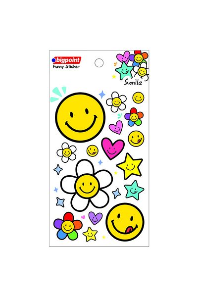 Bigpoint Pack of 15 Stickers - Smiling Faces