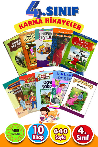 GÖNÜL YAYINCILIK 4.sınıflara Uygun Okumayı Sevdiren Karma 10'lu Hikaye Seti