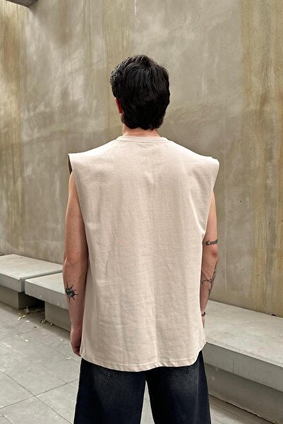 HAFKAGİYİM Κρέμα Basic A1 OUTPLENTY PREMIUM Oversize Μπλουζάκι Αθλητή