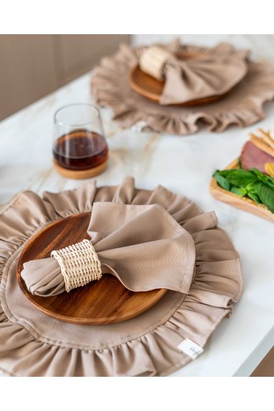 KaiHome 4 τμχ Δαχτυλίδι χαρτοπετσέτας Rattan / Δαχτυλίδι χαρτοπετσέτας