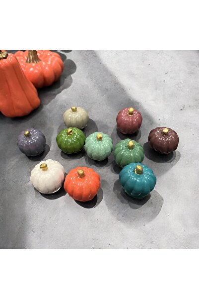 Roses MİNİ BALKABAĞI 10'LU SET OBJE DEKORATİF BİBLO HALLOWEN PUMPKIN