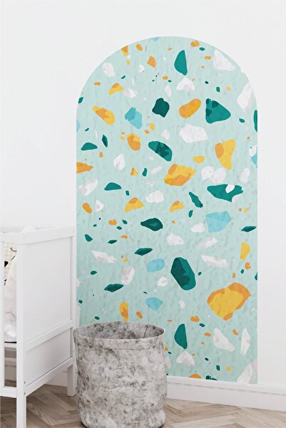 KanvasSepeti Kendiliğinden Yapışkanlı Kumaş Kanvas Dokulu Duvar Kağıdı Taş De...