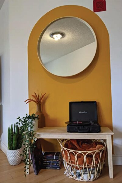 KanvasSepeti Kendiliğinden Yapışkanlı Kumaş Kanvas Dokulu Duvar Kağıdı Sarı R...