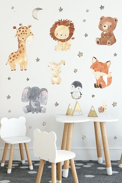 Grafikup Animale drăguțe Sticker de sticlă de perete