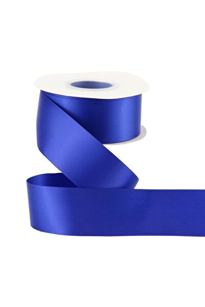 serap çiçekçilik 4 cm. 10 Metre Çift Taraflı Saks Mavisi saten Kurdele