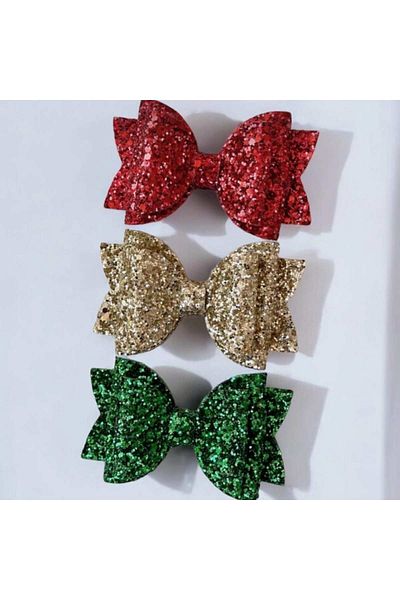 damlakidsmoda Girl's Baby Bow Clip Buckle 3 Pieces New Year Design