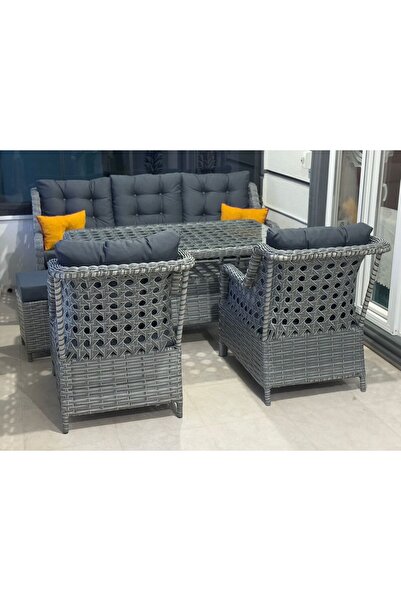 Çetinkaya Sentetik Rattan Oturma Grubu 8 kişilik