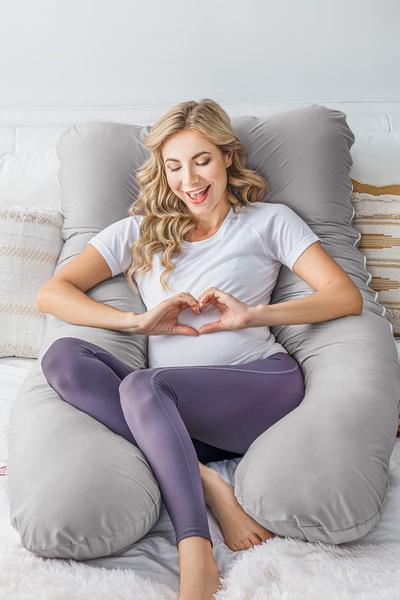 OMZ Baş Boyun Sırt Karın Destekli Çıkarılabilir Kılıflı Hamile Yastığı Hamile...