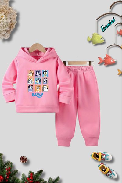 Evomind Σετ παιδικής φόρμας Unisex Bluey με κουκούλα