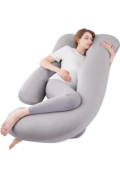 OMZ 5 Farklı Bölge Destekli Hamile Yastığı Fermuarlı Emzirme Minderi Hamileli...