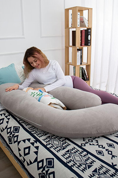 OMZ Beş Farklı Bölgesel Destekli Fonksiyonel Yıkanabilir Kılıflı Hamile Destek Yastığı Hamilelik Yastığı