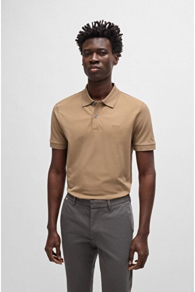 BOSS Erkek Bej Polo Yaka T-shirt
