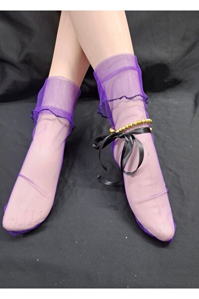 es moda shop Salsa Men's Violet - къси дантелени чорапи с набори