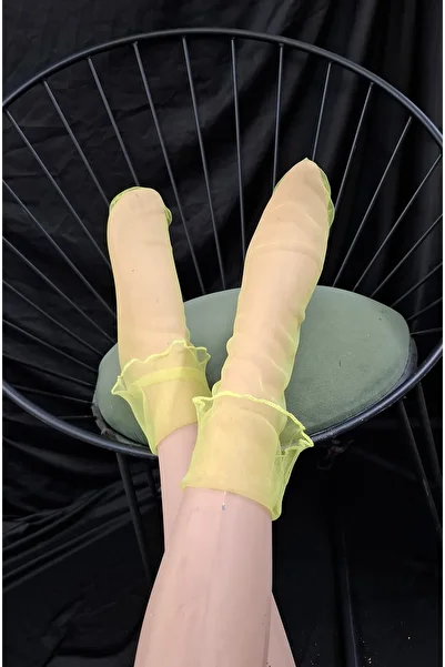 es moda shop Lime Salsa - Short Tulle Socks, Frilly