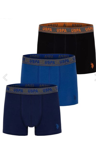 U.S. Polo Assn. Ανδρικά, με άδεια χρήσης, USPA, σκούρα χρώματα, 6 μπόξερ (2 κουτιά)