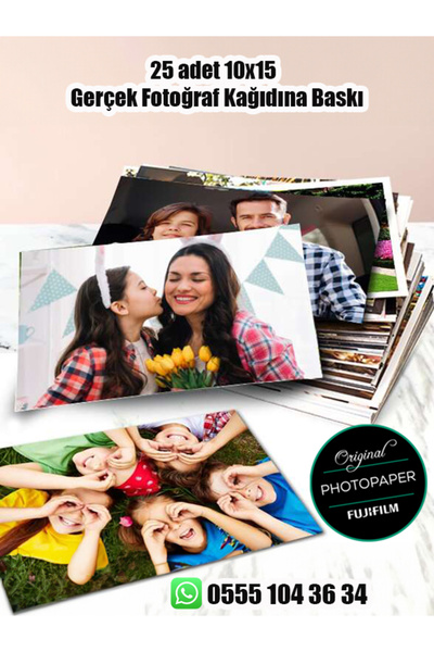 Soykan 25 Adet 10x15 Parlak Fotoğraf Baskı (gerçek Fotoğraf Kağıdına Baskı )