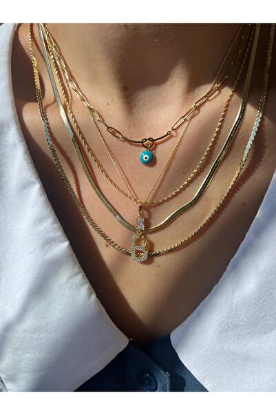 BUNNY 14K ALTIN KAPLAMA ZIRKON ATAÇ KOLYE