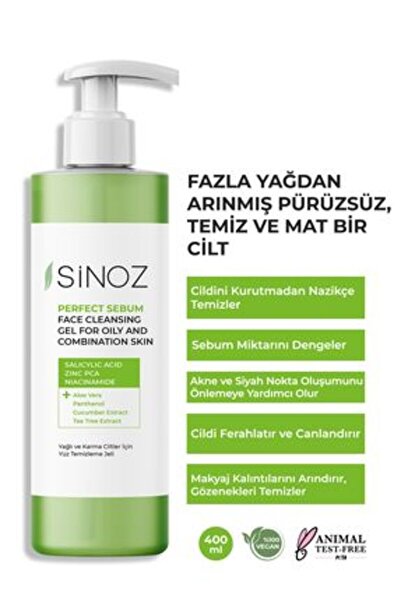 NOVAFACE STD Perfect Sebum Dengeleyici Yüz Temizleme Jeli 400 ml Yağlı Karma ...