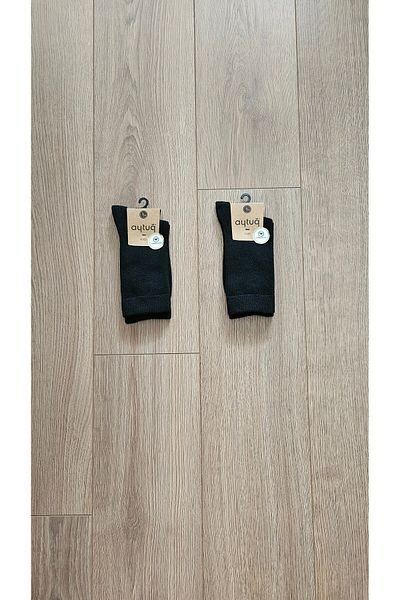 Aytuğ AYTUĞ WINTER GROUP 2 PAIRS LAMBSWOOL-SPEAT (BLACK) Socks - 45000-2