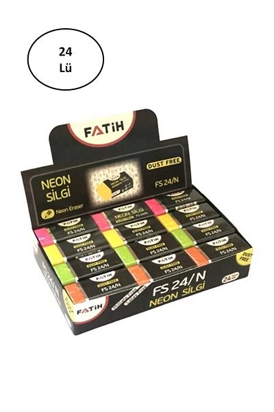 Fatih Neon Eraser Fs24 Fa36025slne (Pack of 24)