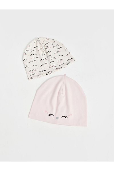 LC Waikiki Lcw Accessories Printed Printed Girl's Beret 2-Piece
