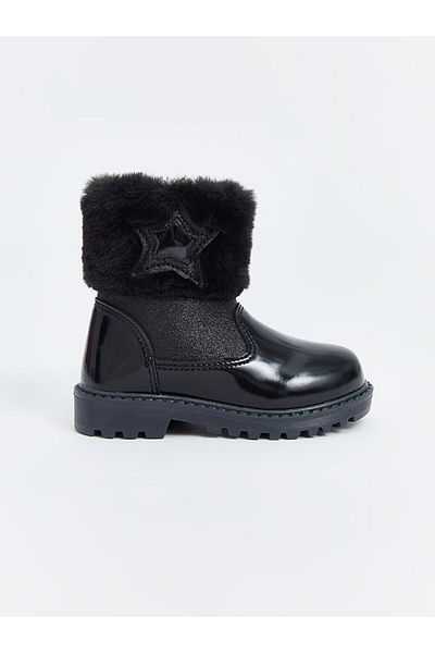 LC Waikiki LCW STEPS Μαύρες Γούνινες Βρεφικές Μπότες