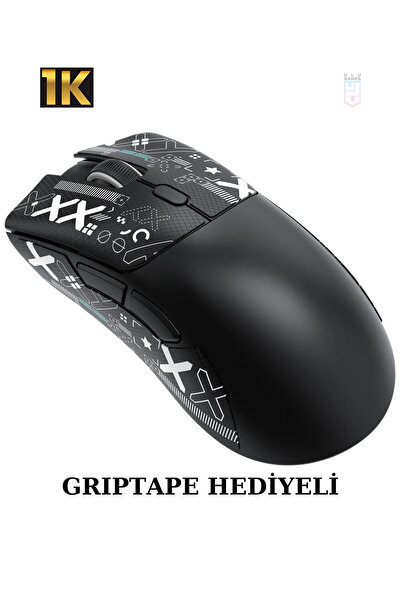 Attack Shark R1 Superlıght 18000 Dpı Ultra Hafif Paw3311 Kablosuz Oyuncu Faresi (GRIP TAPE HEDİYELİ)