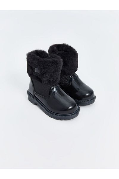 LC Waikiki LCW STEPS Μαύρες Γούνινες Βρεφικές Μπότες
