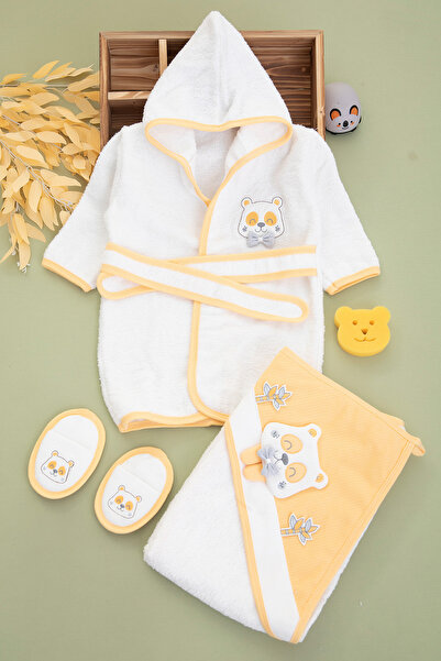 babyist Çocuk Lüx Panda Bornoz Set