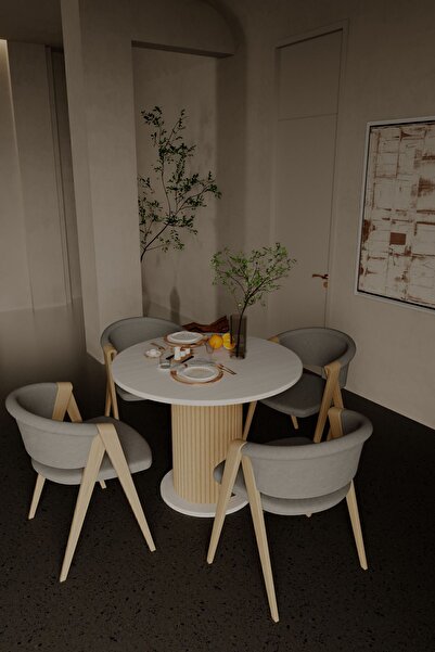 moka park avm Antoryum Yuvarlak Mutfak Masası Yemek Masası Balkon Masası Ofis Mobilyası Ahşap