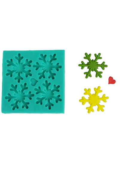 adin tasarım قالب سيليكون للعام الجديد مكون من 5 قطع على شكل قلب ندفة الثلج و...