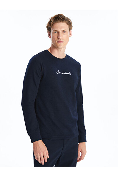 LC Waikiki Ανδρικό φούτερ - Crew Neck, Μακρυμάνικο, εμπριμέ