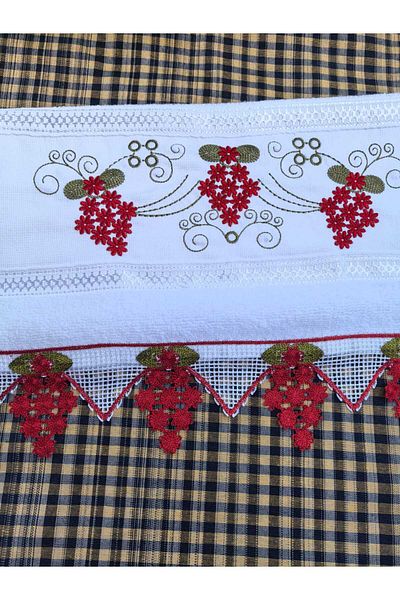 Peacock Dowry Embroidered Hand Towel, High Quality