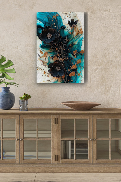 Limitless Design Cveće oslikano uljanim bojama HD print slika na platnu