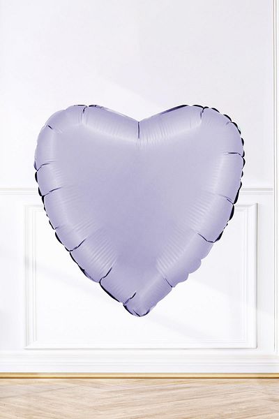PEKSHOP Satin Lilac Heart Foil Balloon 18Inch 45cm Satin Lilac Color Balloon