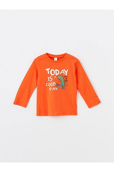 LC Waikiki Crew Neck Long Sleeve T-shirts for Baby Boy Set of 2