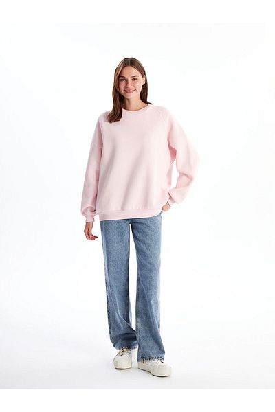 LC Waikiki Γυναικείο χοντρό φούτερ Crew Neck Oversize