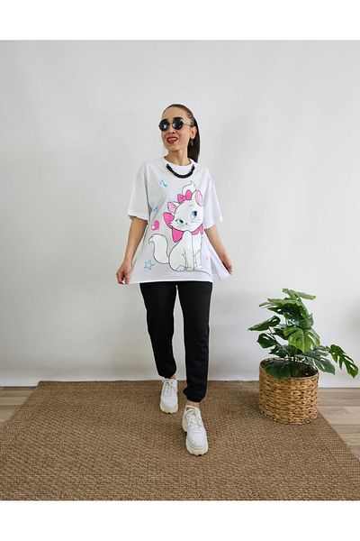 6 butik altı üstü butik Σετ αθλητικής φόρμας με κρεμαστό σχέδιο Cat