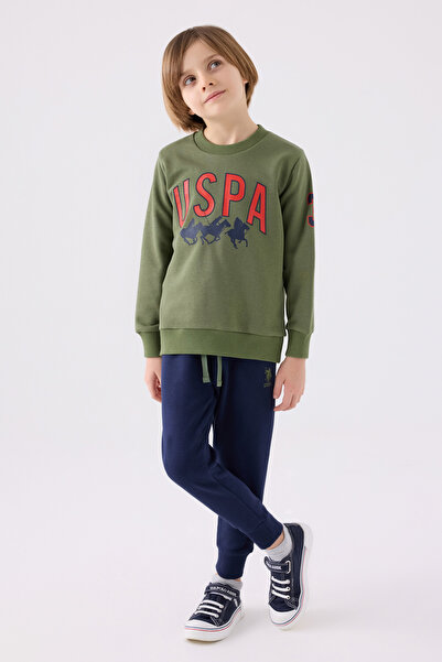 U.S. Polo Assn. USPA , LİSANSLI , ERKEK ÇOCUK 4-14 YAŞ , MANŞETLİ PAÇA , ÜÇ İPLİK ŞARDONLU EŞOFMAN TAKIMI YENİ SEZON