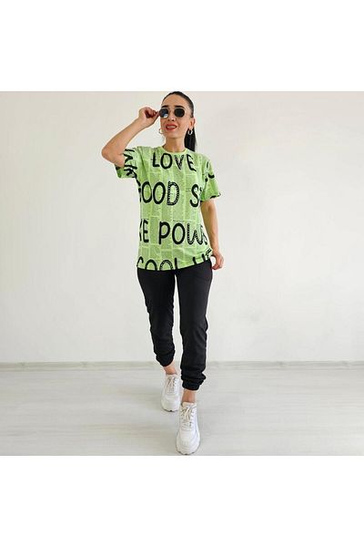 6 butik altı üstü butik Σετ αθλητικών φόρμας Lettering Detail