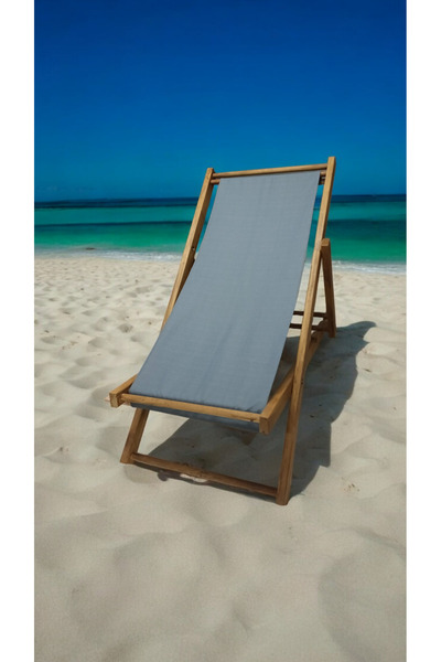 ea elizi ahşap Katlanabilir ahşap Şezlong duck kumaş dış mekan