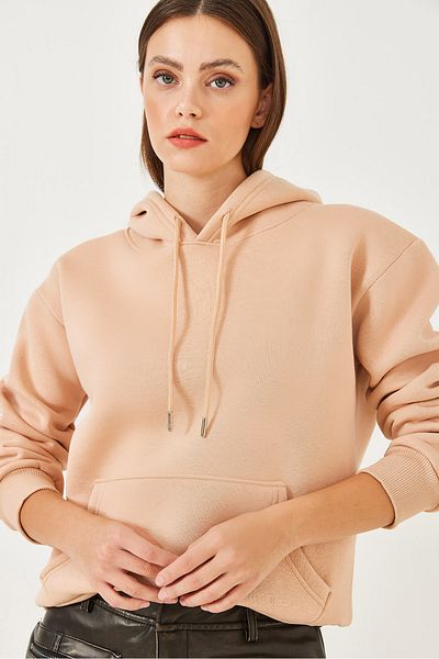 Bianco Lucci Γυναικείο φούτερ Kangaroo Pocket MBHS012 60601012