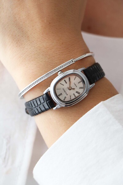 Northwatch Kahverengi, Siyah Kadın Deri Kordon Rose Gold Yeni Sezon Vintage K...