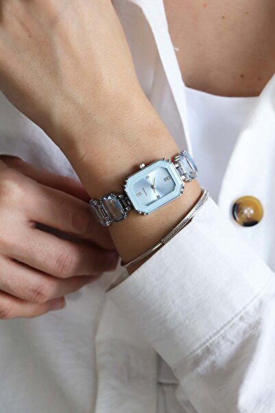 Northwatch Swaroski Model Kristal Taşlı Sekizgen Çelik Saat