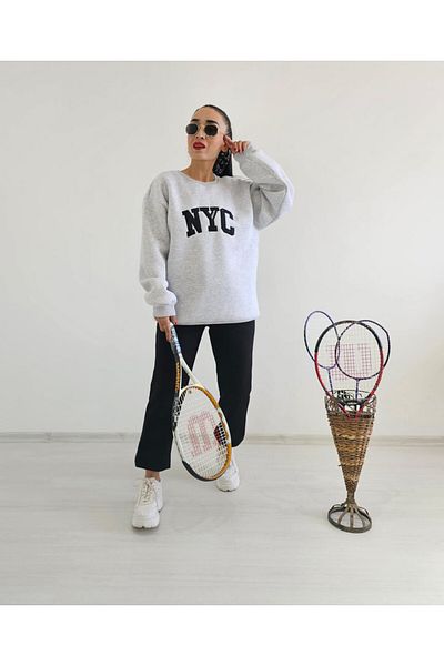 6 butik altı üstü butik Σετ αθλητικών φόρμων Ontu Nyc Print
